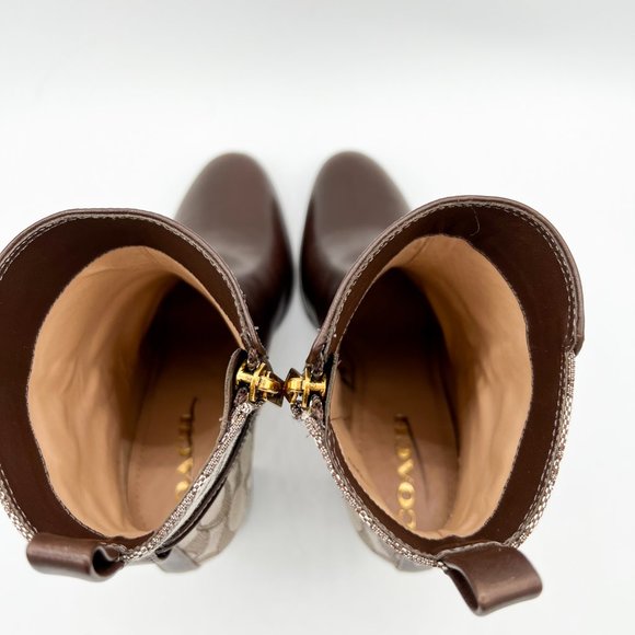 COACH Olivia Signature Jacquard Ankle Booties - Picture 8 of 13